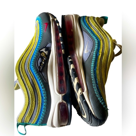 NIKE AIR MAX 97 SE AIR SPRUNG SNEAKERS Iron Grey Size 7 Pre-Owned Colorful - Picture 15 of 16